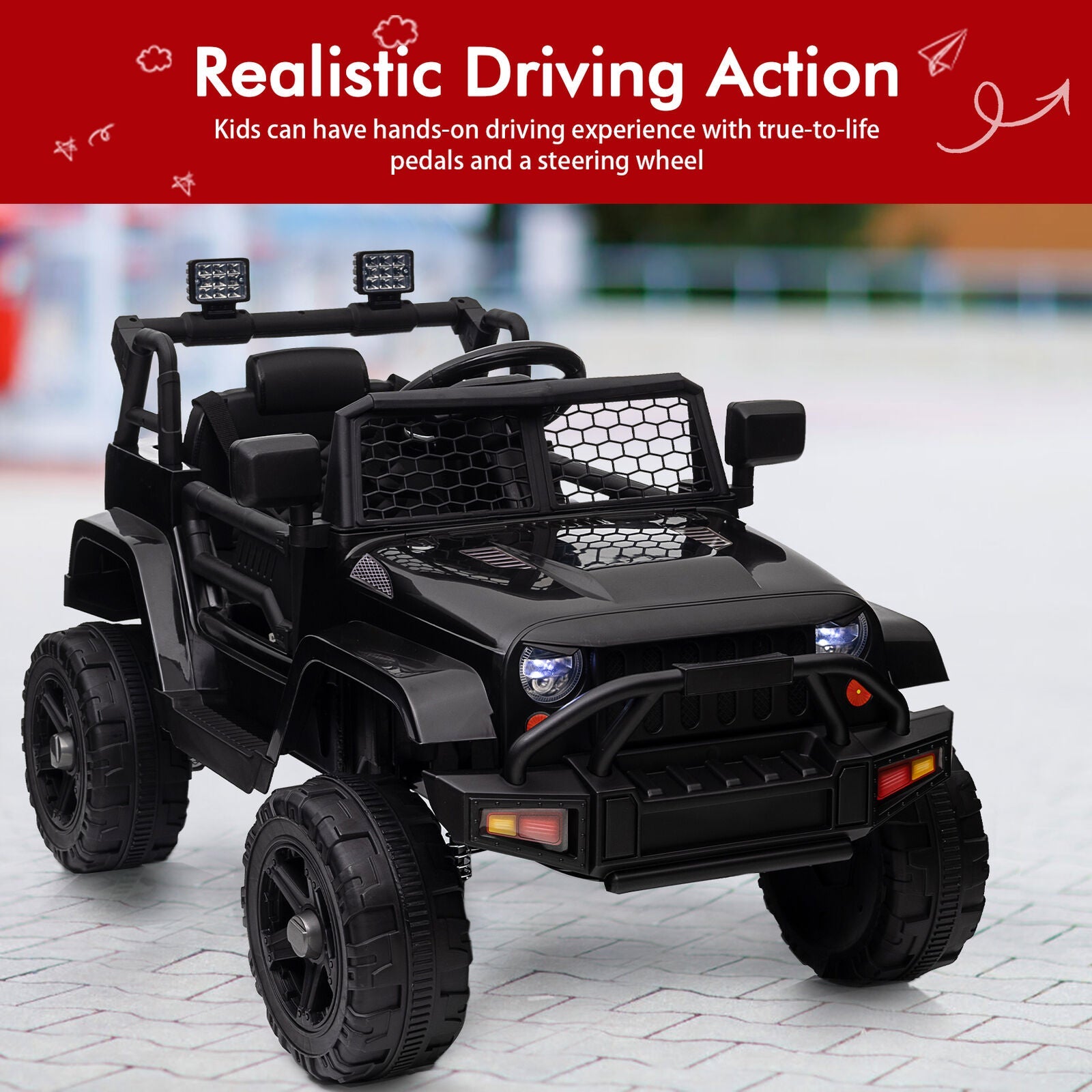 Electric Ride-On Car for Kids Ages 3-8: The Perfect Toy Truck for Young Drivers!