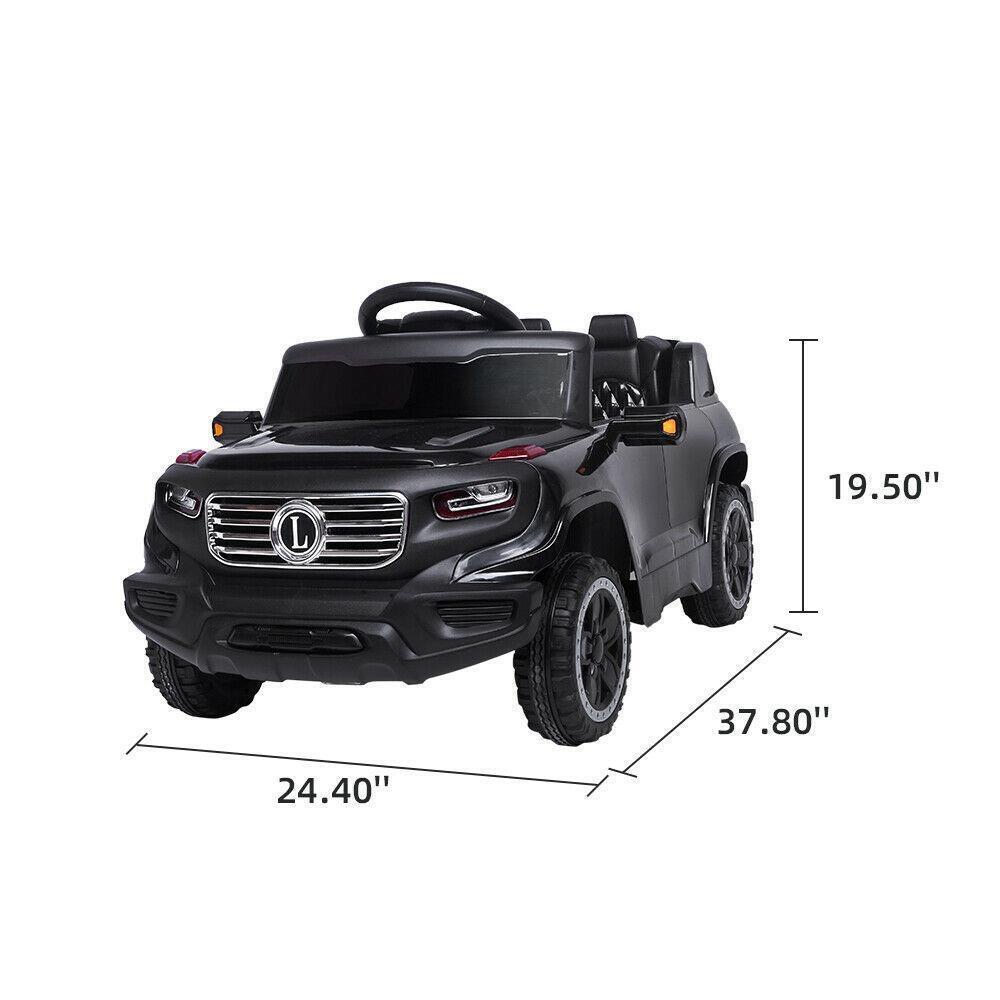 Electric Ride-On Car for Kids with 3 Speed Modes and Remote Control - Black