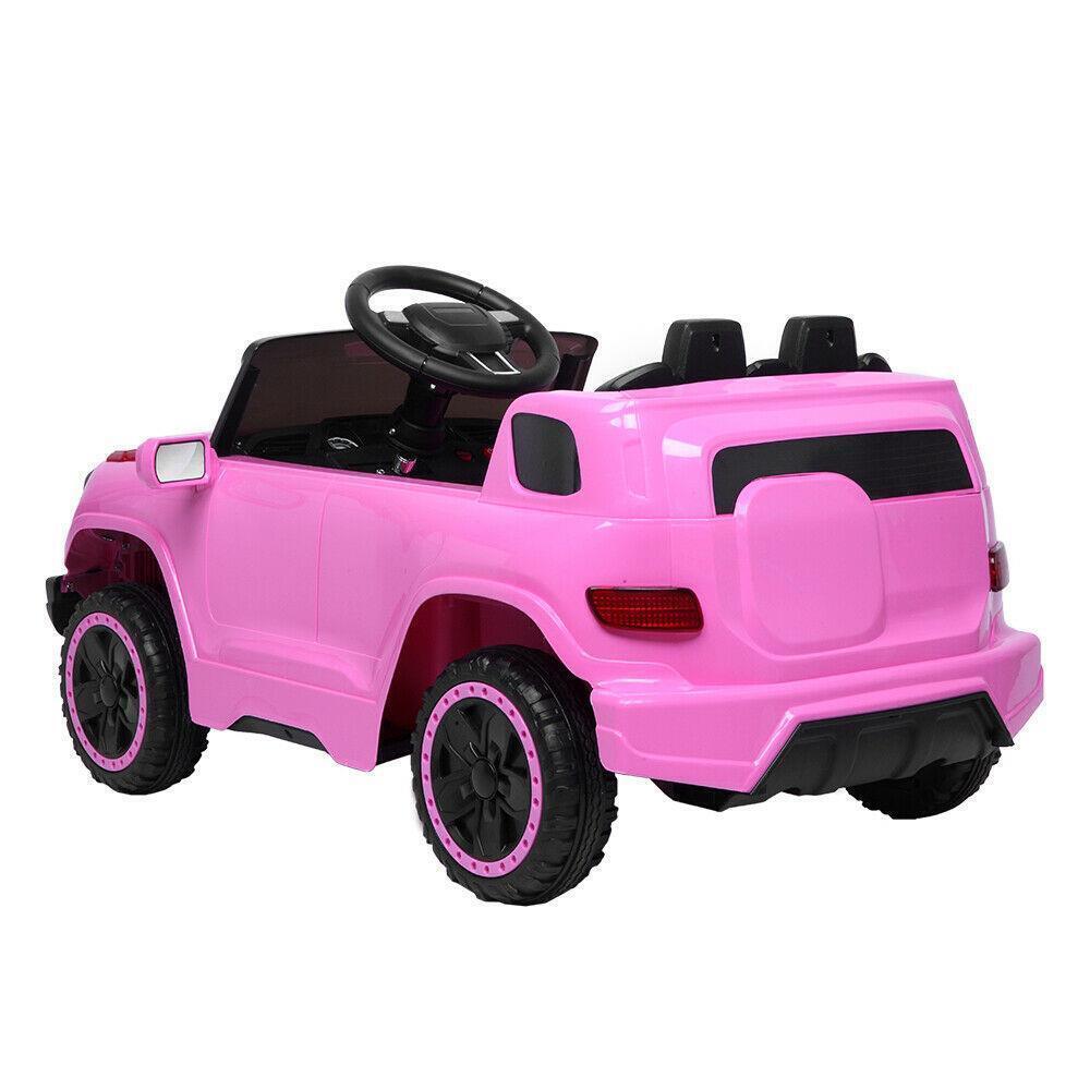 Electric Ride-On Car for Kids with 3 Speed Modes and Remote Control - Pink