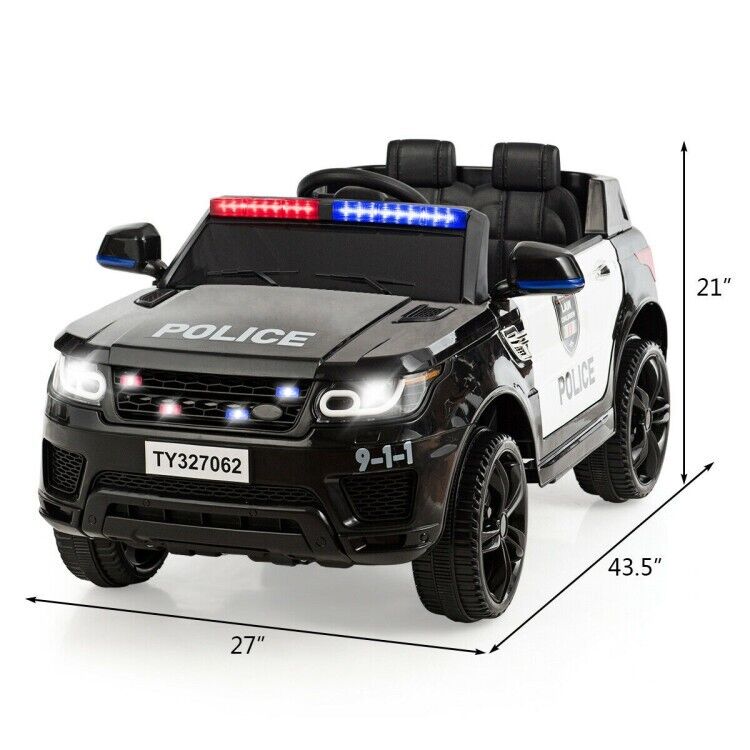 Electric Ride On Car for Kids with 3 Speeds, Lights, Music & Remote Control - 12V