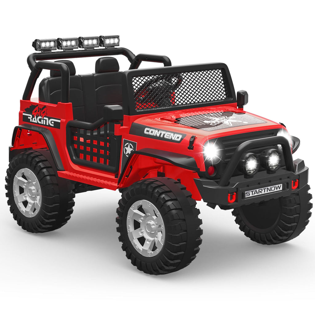 Electric Ride-On Truck for Kids with Remote Control, LED Lights, 2 Speeds, and MP3 Music
