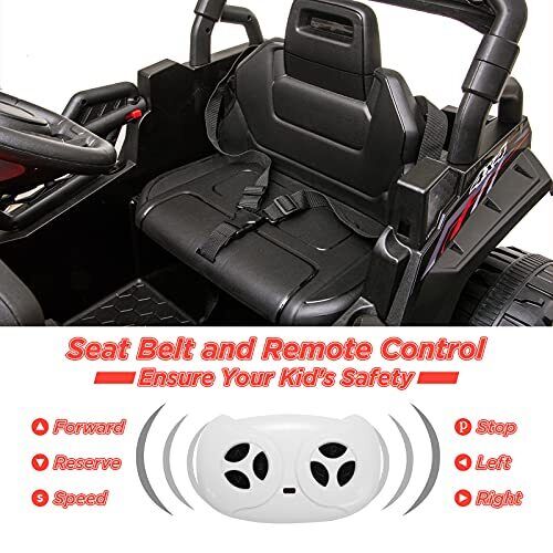 Electric Ride-On Car for Kids with LED Lights, Music, and Remote Control - Perfect Gift for Little Drivers!