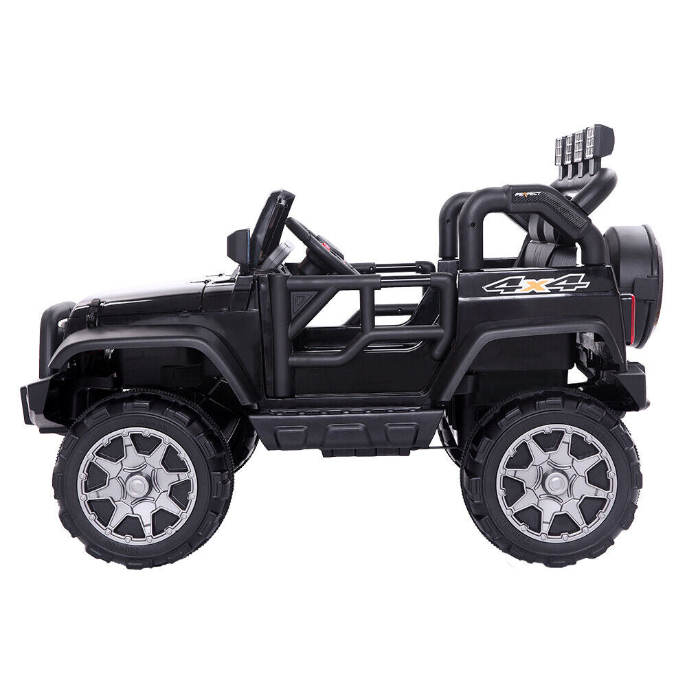 Electric Ride-On Car for Kids with Remote Control - 12V Rechargeable Battery, 4 mph Speed, Black
