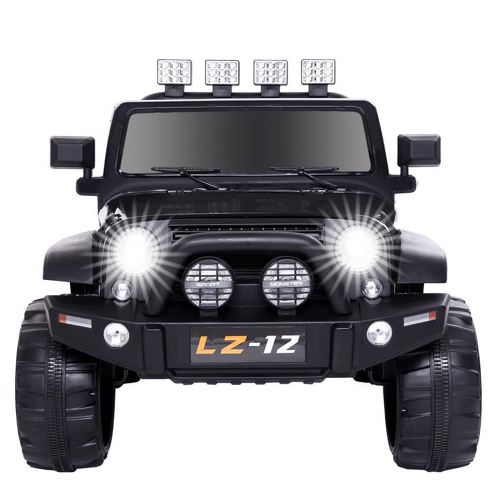 Electric Ride-On Car for Kids with Remote Control - 3 Speeds, 12V Battery, Black