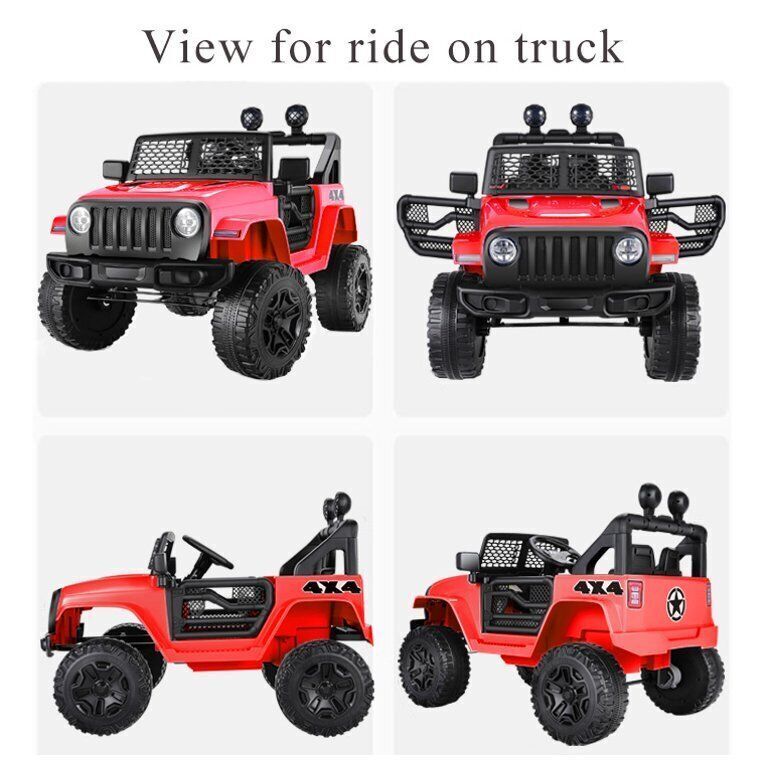 Electric Ride-On Car for Kids with Remote Control, 3 Speeds, and LED Lights - 12V