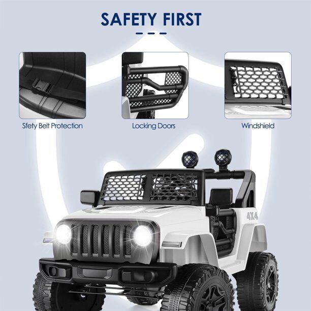 12V Electric Ride-On Car for Kids with Remote Control and 3 Speed Options