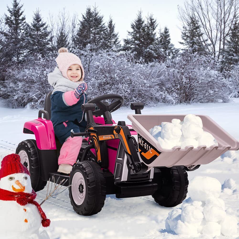 Electric Ride-On Car for Kids with Remote Control and Bucket - 12V Battery Powered