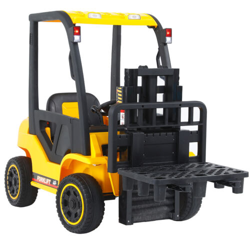 Electric Ride-On Car for Kids with Remote Control and Lifting Forklift Frame