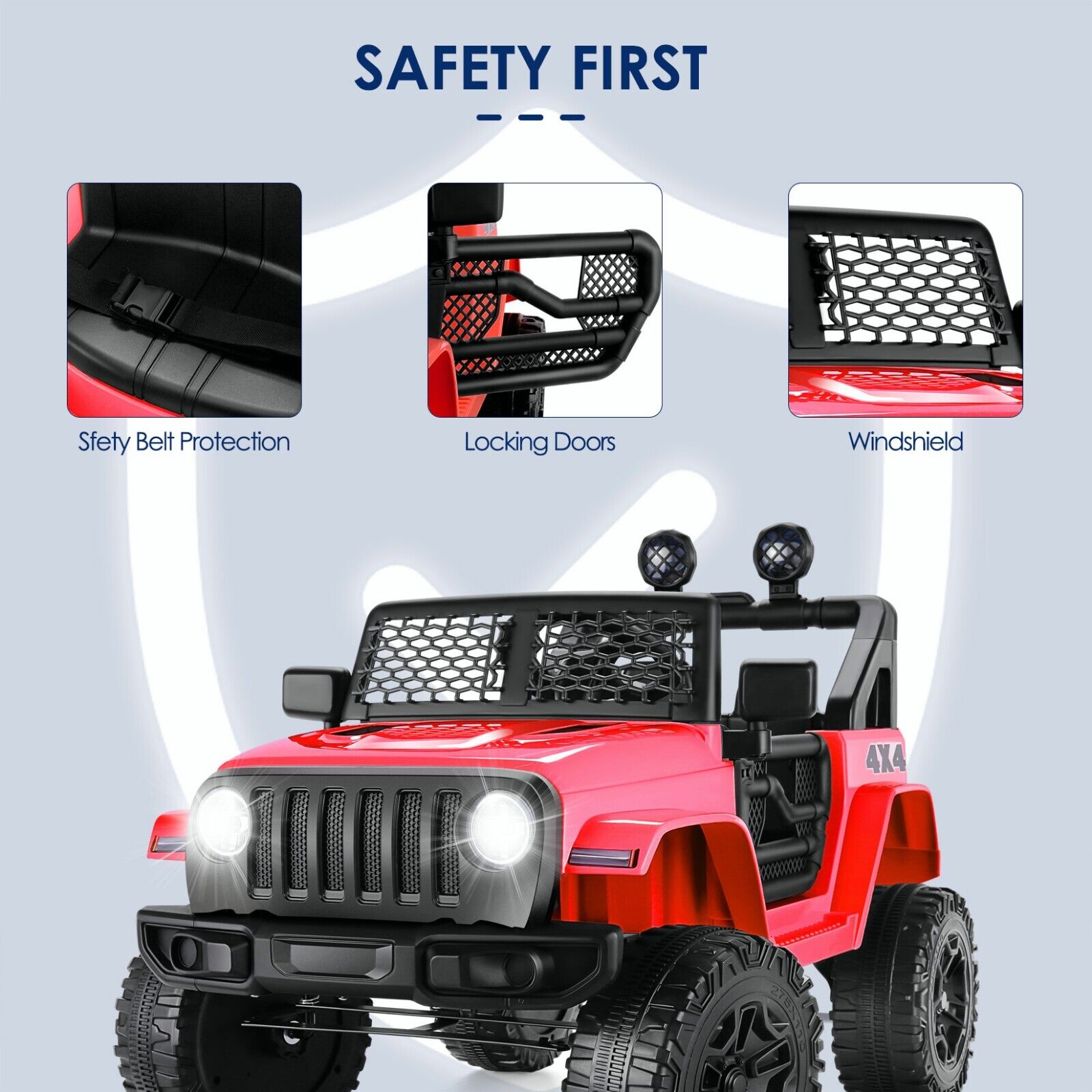 Electric Ride-On Car for Kids with Remote Control and MP3 Player