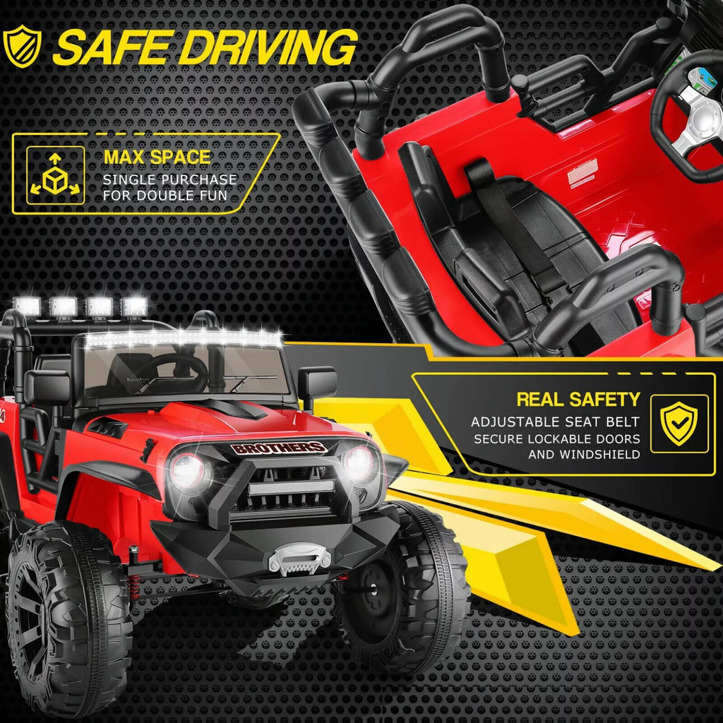 Electric Ride-On Car for Kids with Parental Remote Control, MP3 Player, and Gift Option - 24V Truck Toy