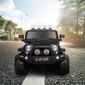 Electric Ride-On Car for Kids with Remote Control, Music, LED Lights, and 4mph Wheels in Black