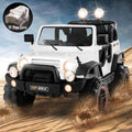 Electric 3-Speed Kids Ride-On Car with MP3, LED Lights, and Remote Control - White