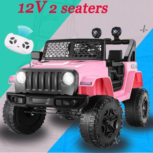 Electric Ride-On Car for Kids with Remote Control - Pink, 12V, 4 Wheels