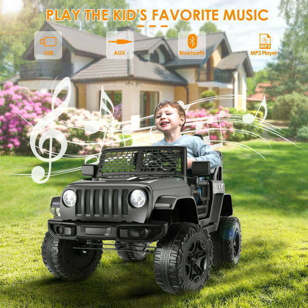 Electric Ride-On Car Truck for Kids with MP3, LED Lights, and Remote Control - 12V 7Ah