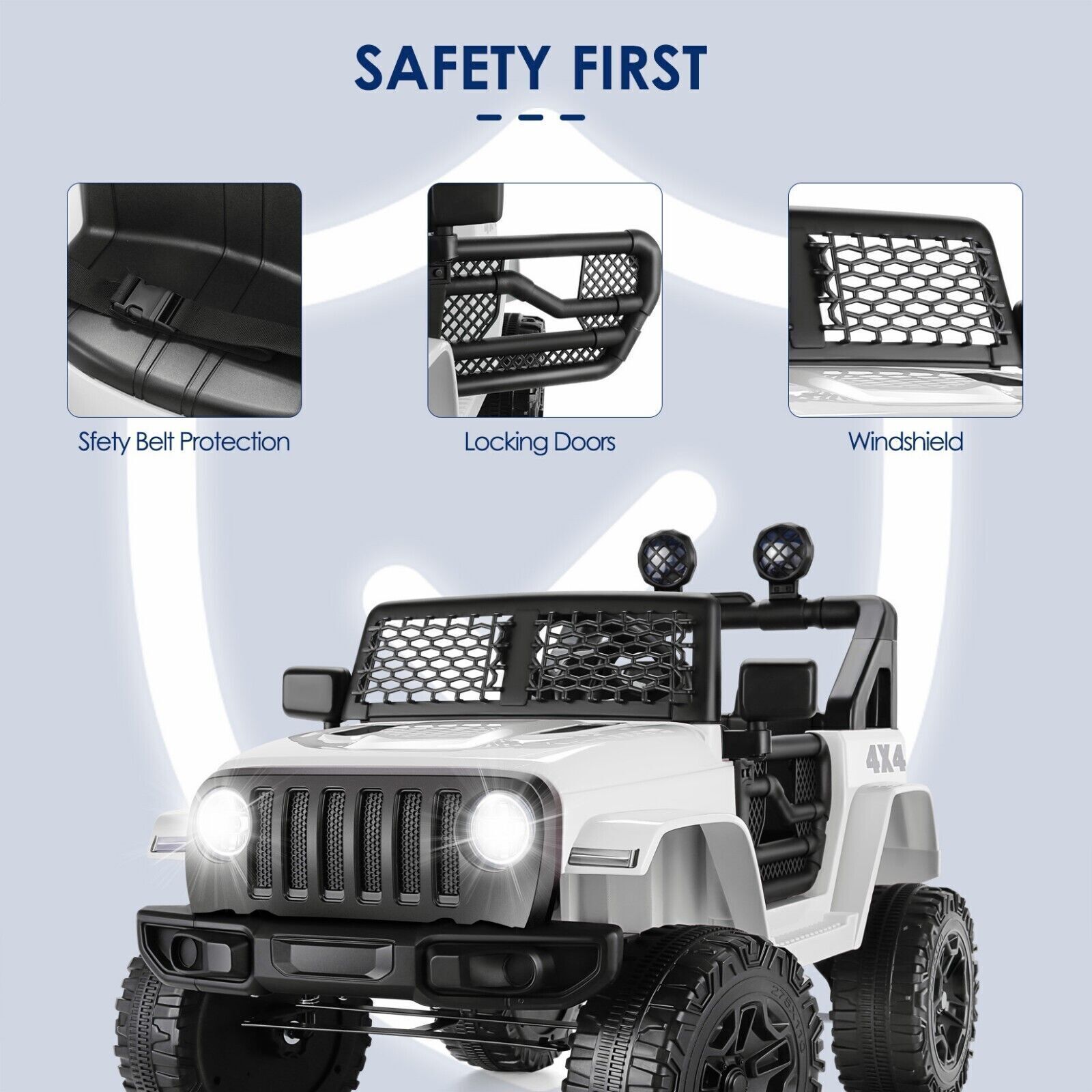 Electric Ride-On Car/Truck for Kids with MP3 Music, Lights, and Remote Control - 61 Options Available
