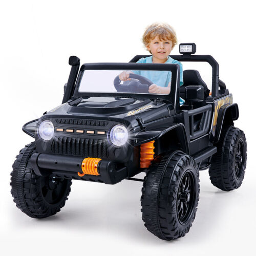 Electric 2-Seater SUV Truck for Kids with MP3, Remote Control, and LED Lights - 3 Speed Options, 12V Battery