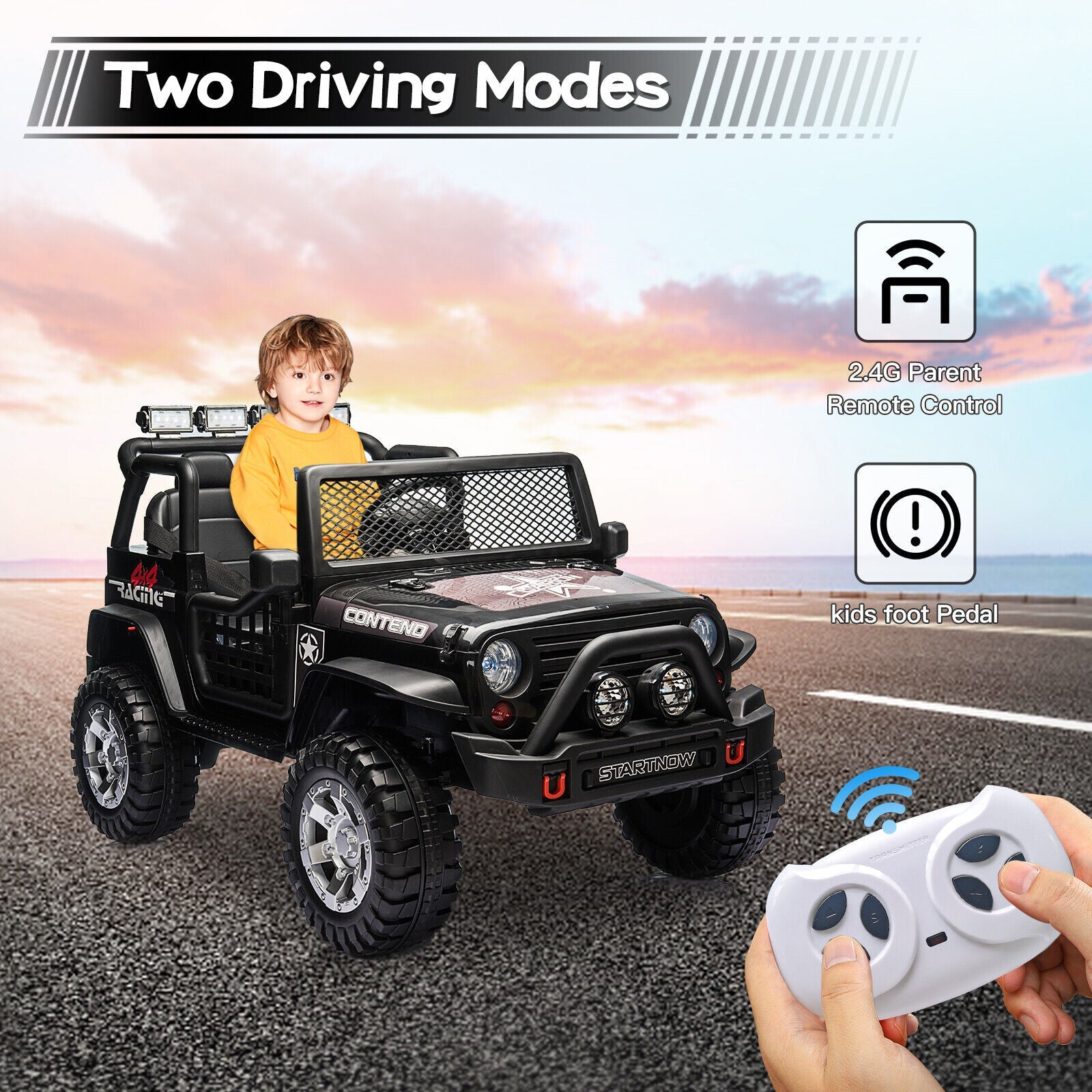 Electric Ride-On Jeep Truck Excavator ATV for Kids with Remote Control - Perfect Gift for Young Adventurers