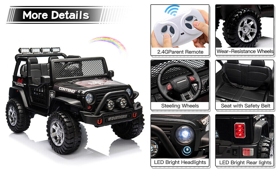 Electric Ride-On Jeep Truck Excavator ATV for Kids with Remote Control - Perfect Gift for Young Adventurers