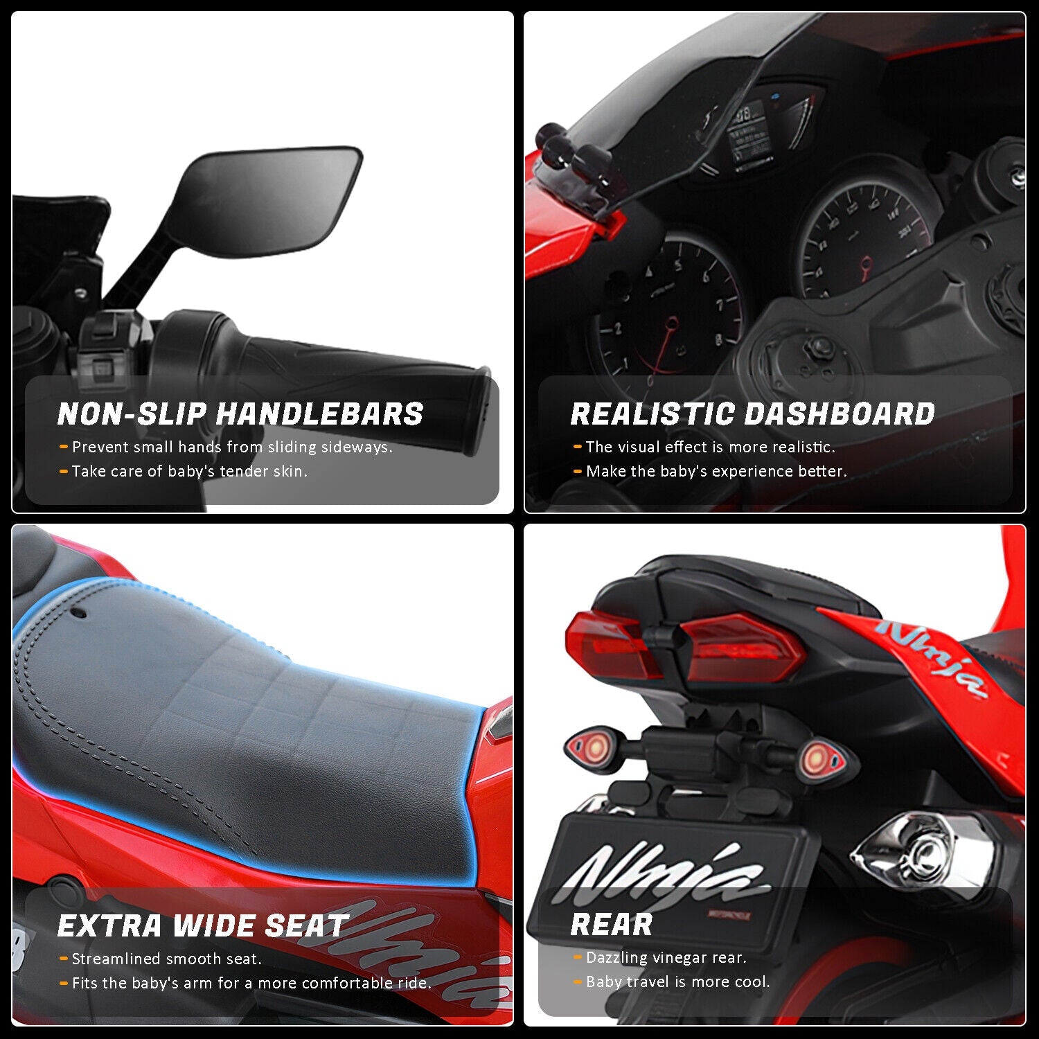 Electric Ride-On Motorbike for Kids - 12V Rechargeable 2-Wheel Car