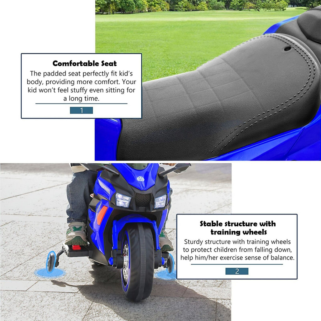Electric Ride-On Motorbike for Kids - 12V Rechargeable 2-Wheel Car