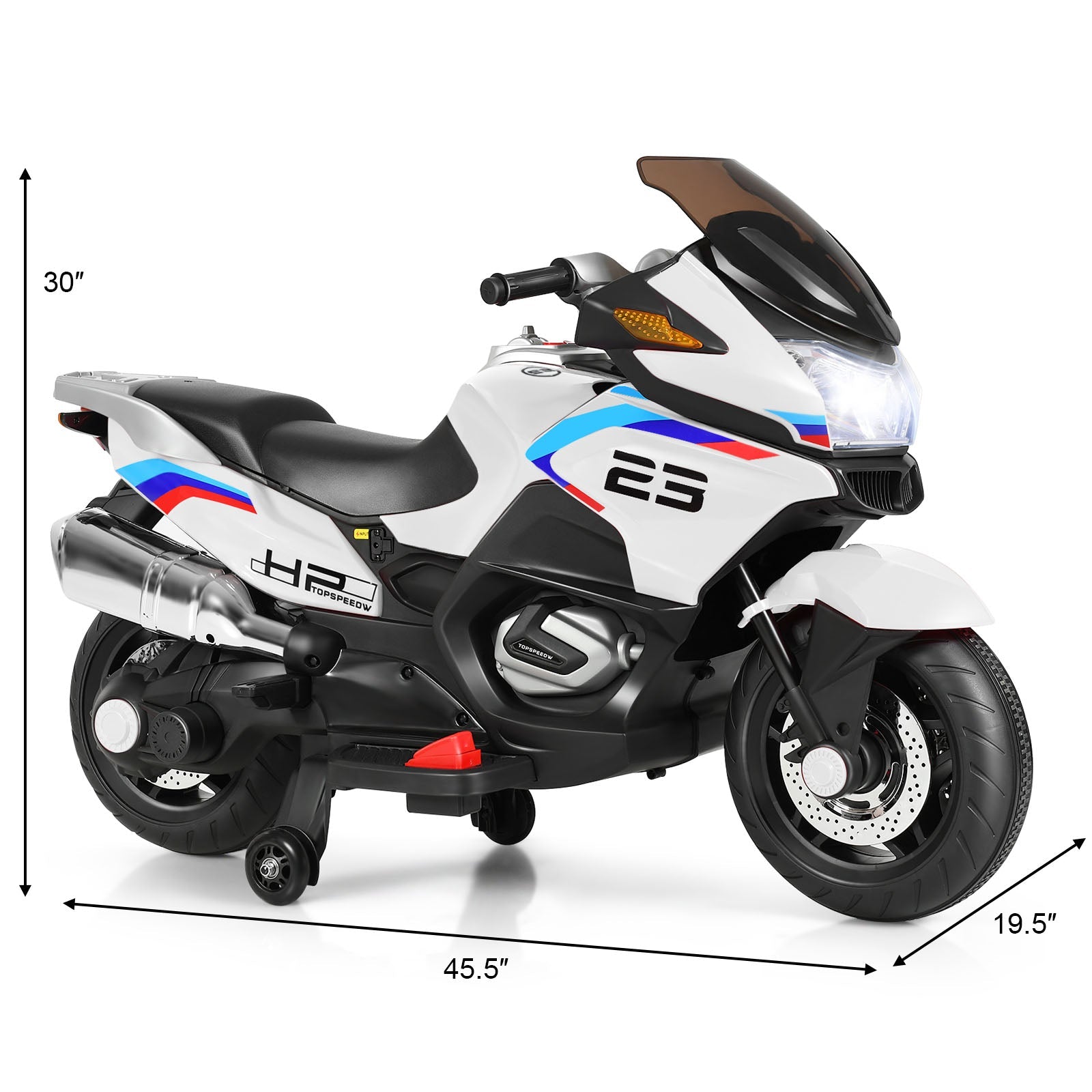Electric Ride-On Motorcycle Toy for Kids with Headlights and Music