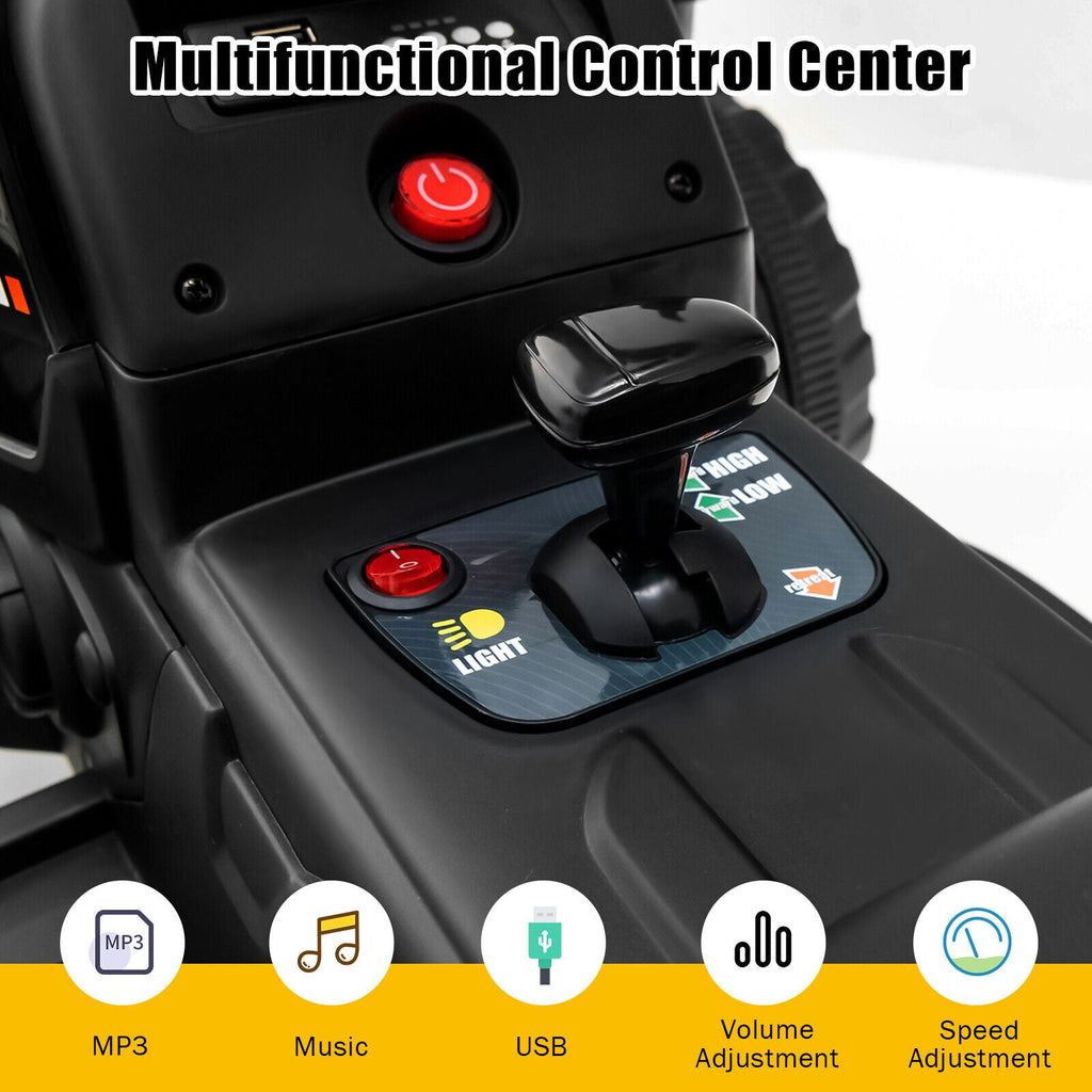 Electric Ride-on Tractor with Trailer for Kids - 3 Speeds & Remote Control