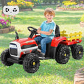 Electric Ride-On Tractor with Trailer for Kids - Remote Controlled Toy Car (12V)