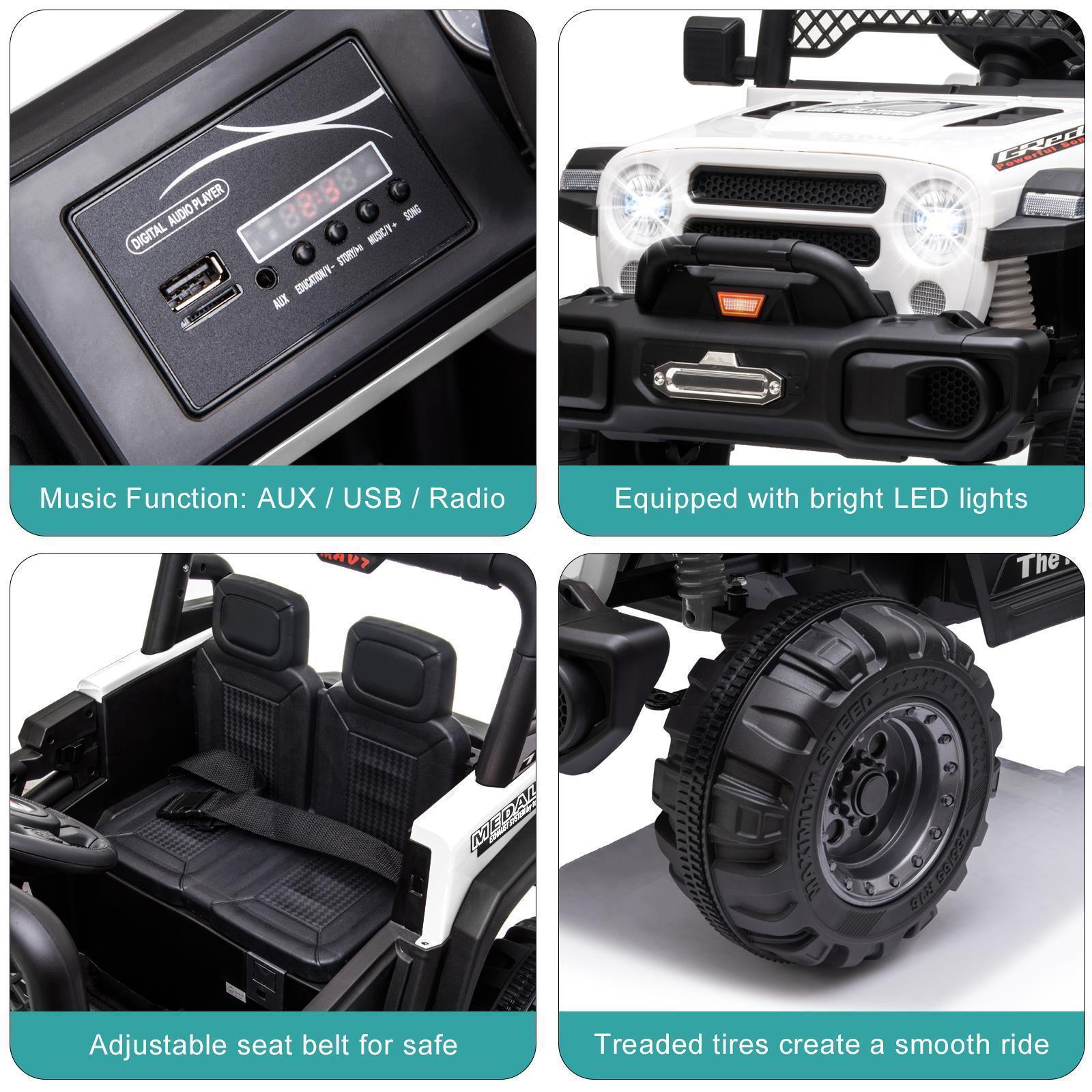 Electric Ride-On Truck for Kids with 3 Speeds and LED Lights - Perfect Gift for Young Drivers!