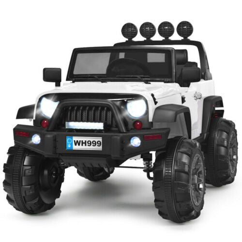 Electric Ride-On Truck for Kids with MP3, LED Lights, and Spring Suspension