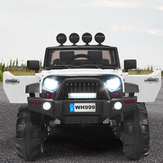 Electric Ride-On Truck for Kids with MP3, LED Lights, and Spring Suspension