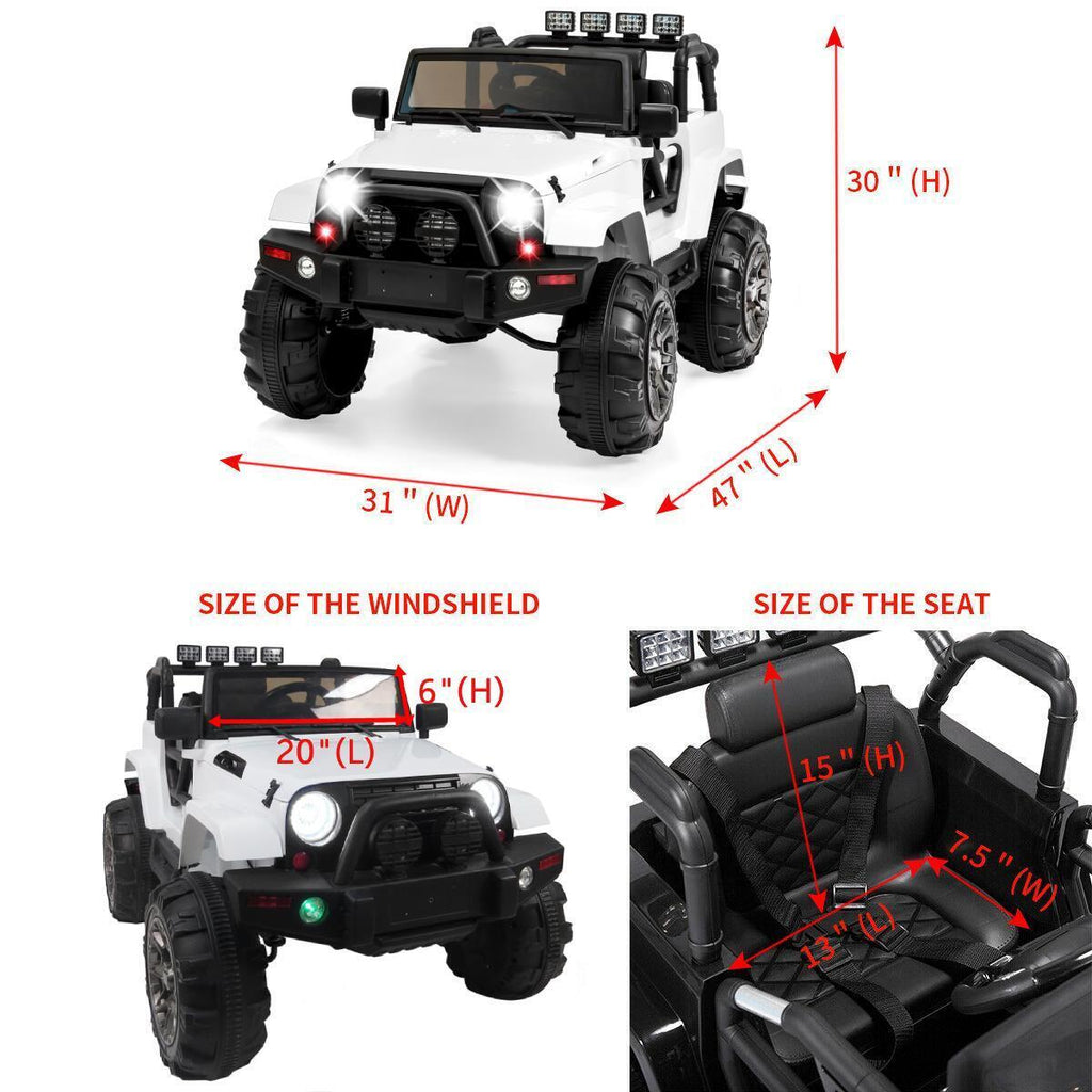 Electric Ride-On Truck for Kids with Remote Control and 3 Speed Options