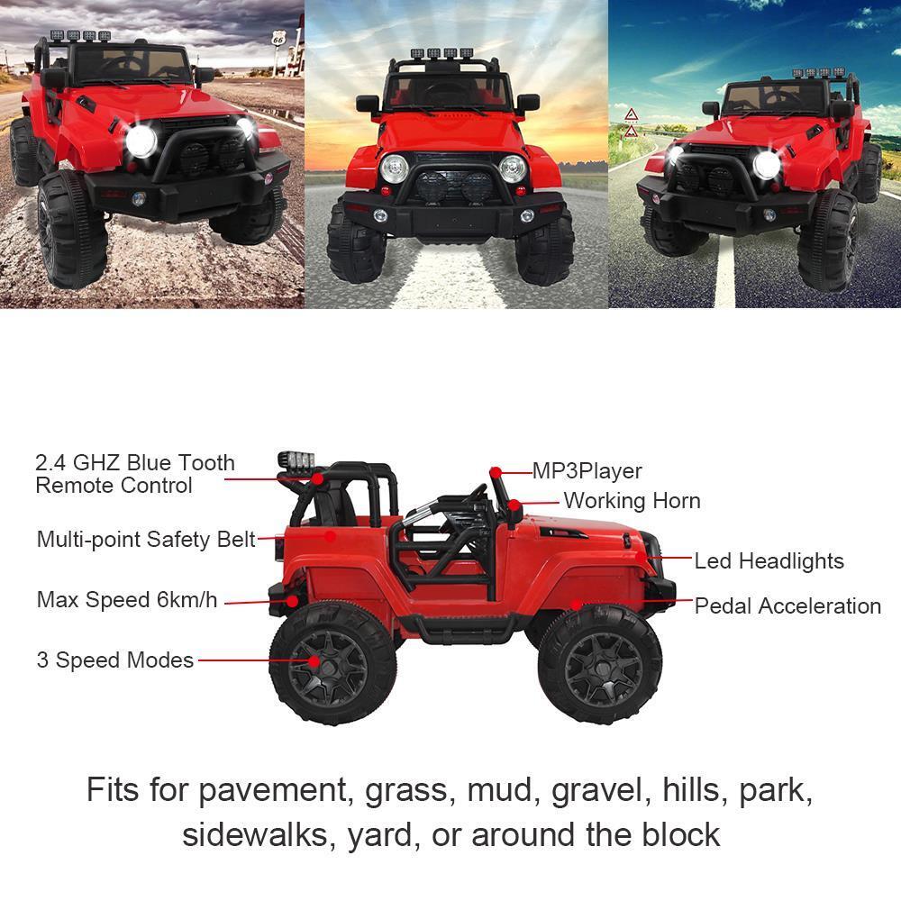 Electric Ride-On Truck for Kids with Remote Control and 3 Speed Options
