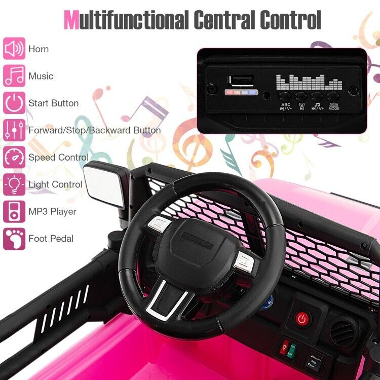 Electric Ride-On Truck for Kids with Remote Control and Headlights - 12V Children's Toy Car