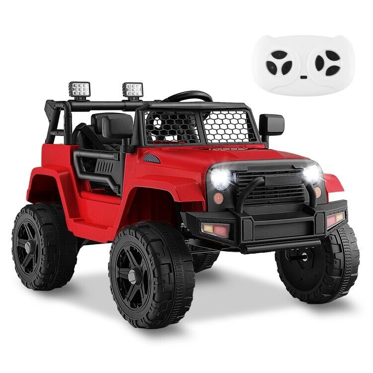 Electric Ride-On Truck for Kids with Remote Control and Headlights - 12V Toy Car