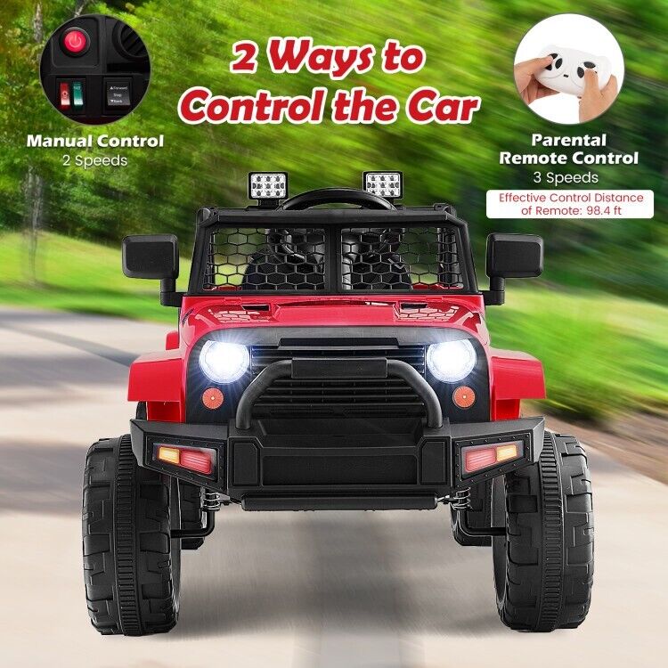Electric Ride-On Truck for Kids with Remote Control and Headlights - 12V Toy Car