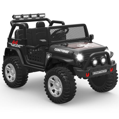 Electric Ride-On Truck for Kids with Remote Control, LED Lights, 2 Speeds, and MP3 Music