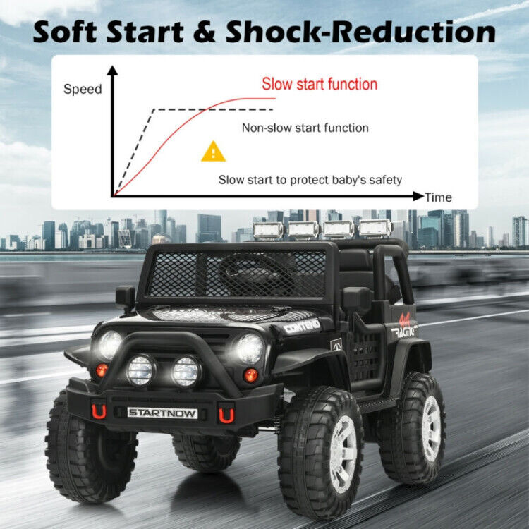Electric Ride-On Truck for Kids with Remote Control, Lights, and Music - Perfect for Outdoor Fun!
