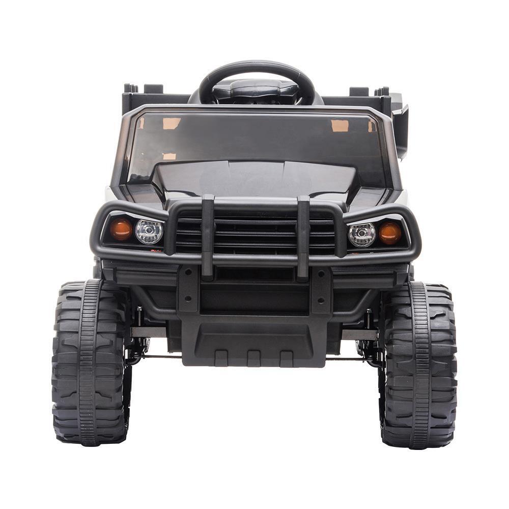 Electric Ride-On Truck for Kids with Remote Control, Music, and Lights - Black