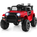 Electric Ride-On Truck for Kids with Remote Control, Music, and Lights - Red
