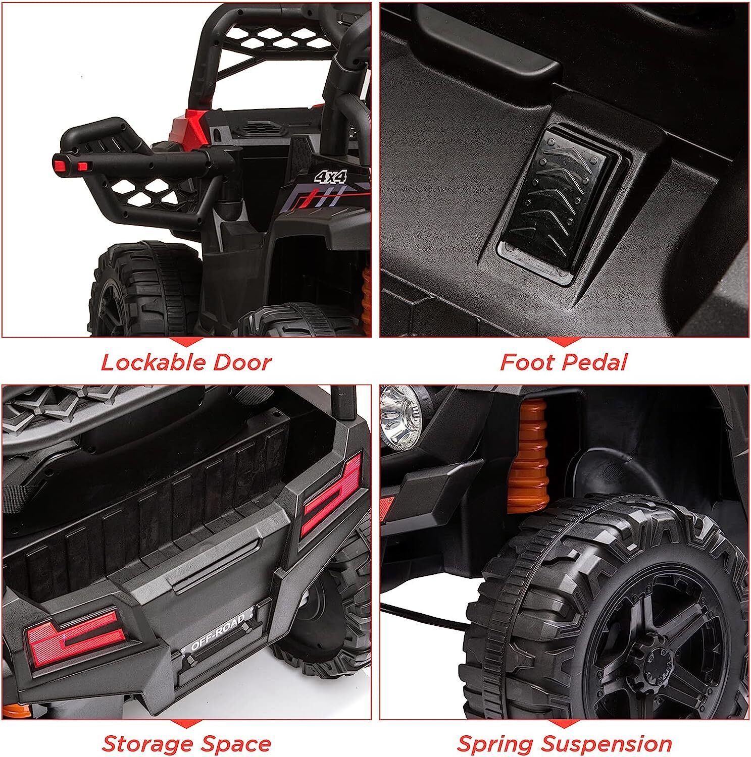 Electric Ride-On Truck for Kids with Seat Belt and Remote Control - 12V US Model