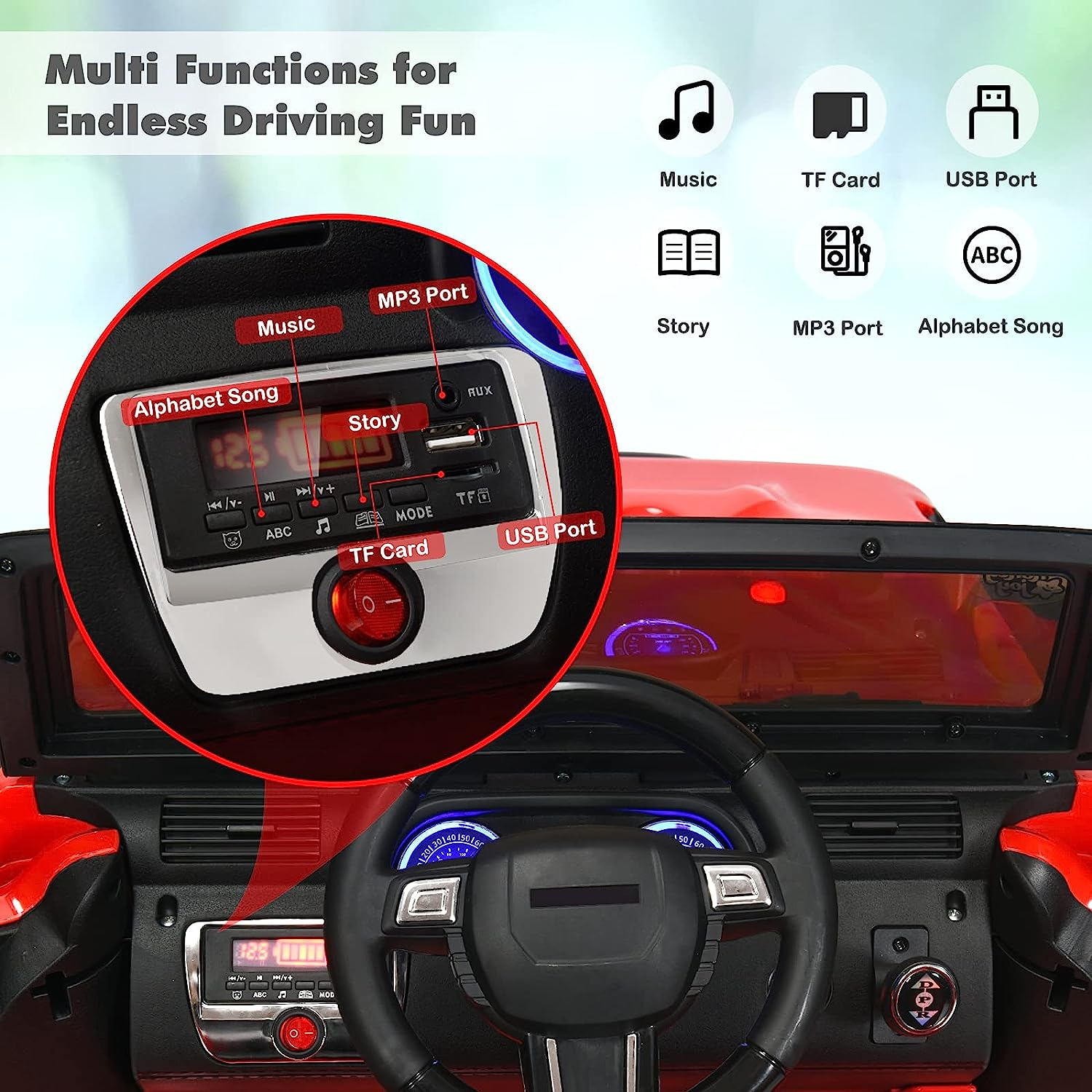 Electric Ride-On Truck for Kids with Spring Suspension and 12V Battery Power