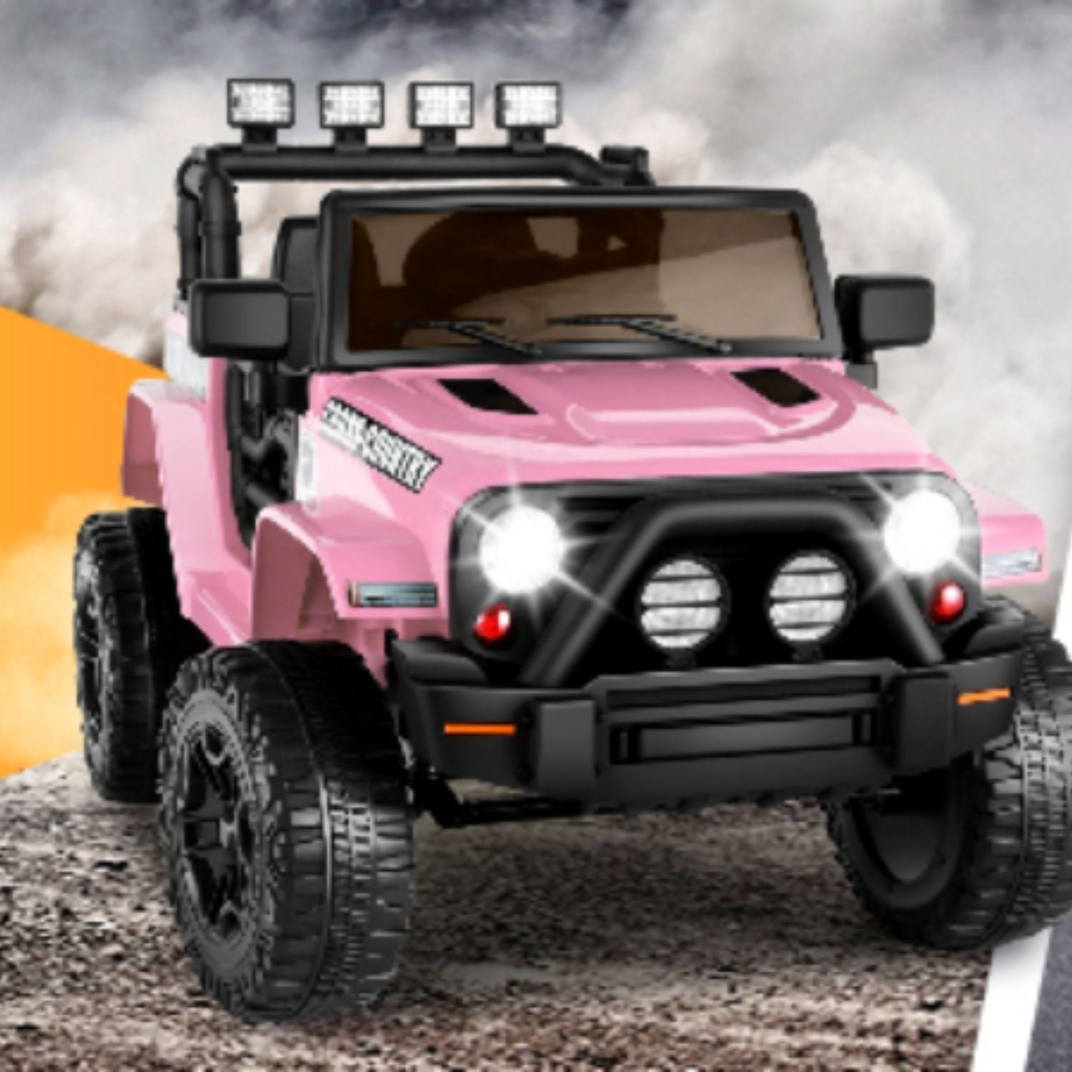 Ride On Truck for Kids with Remote Control and LED Lights - 12V Electric Car Toy