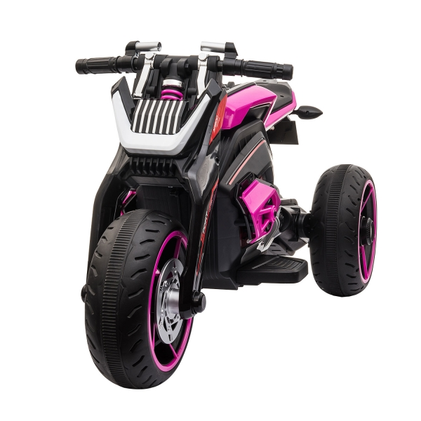 Electric Three-Wheeled Motorcycle for Kids Ages 3-8 with Horn and LED Lights