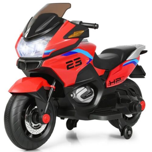 Electric Toddler Motor Bike with 12V Battery and Training Wheels for Outdoor Fun