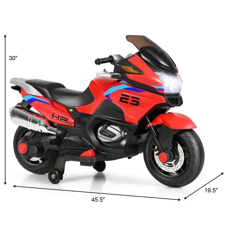 Electric Toddler Motor Bike with 12V Battery and Training Wheels for Outdoor Fun