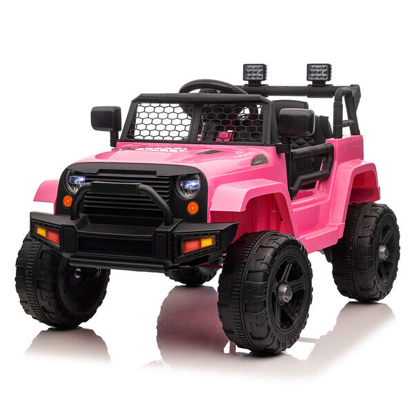 Electric Toy Jeep for Kids with LED Lights, MP3 Player, and Remote Control - Perfect Gift for Young Drivers!