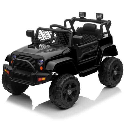 Electric Toy Jeep for Kids with LED Lights, MP3 Player, and Remote Control - Perfect Gift for Young Drivers!