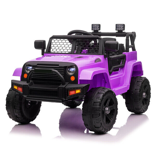Electric Toy Jeep for Kids with LED Lights, MP3 Player, and Remote Control - Perfect Gift for Young Drivers!