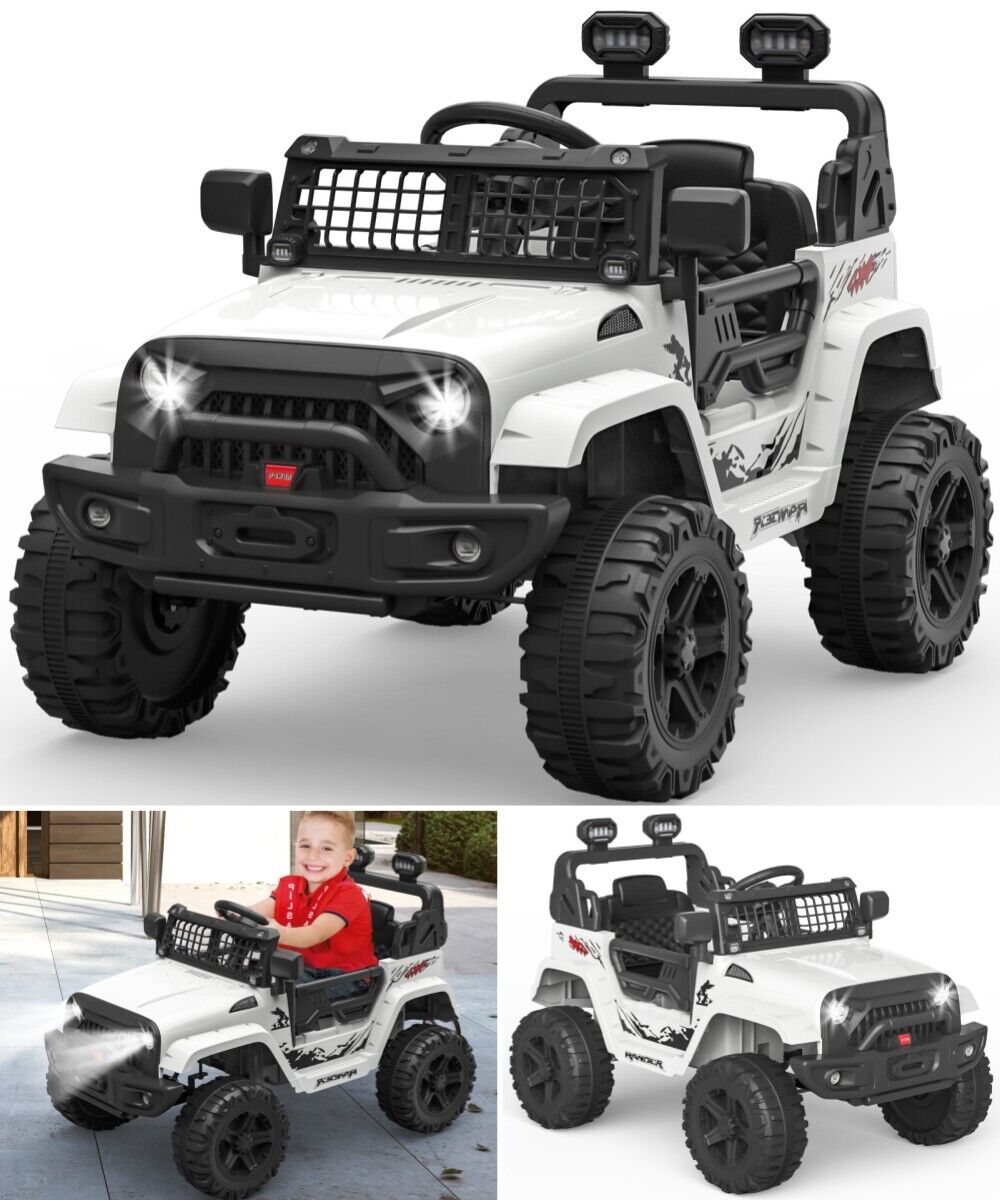 Electric Toy Truck for Kids with Bluetooth and Remote Control - 12V Ride On Car