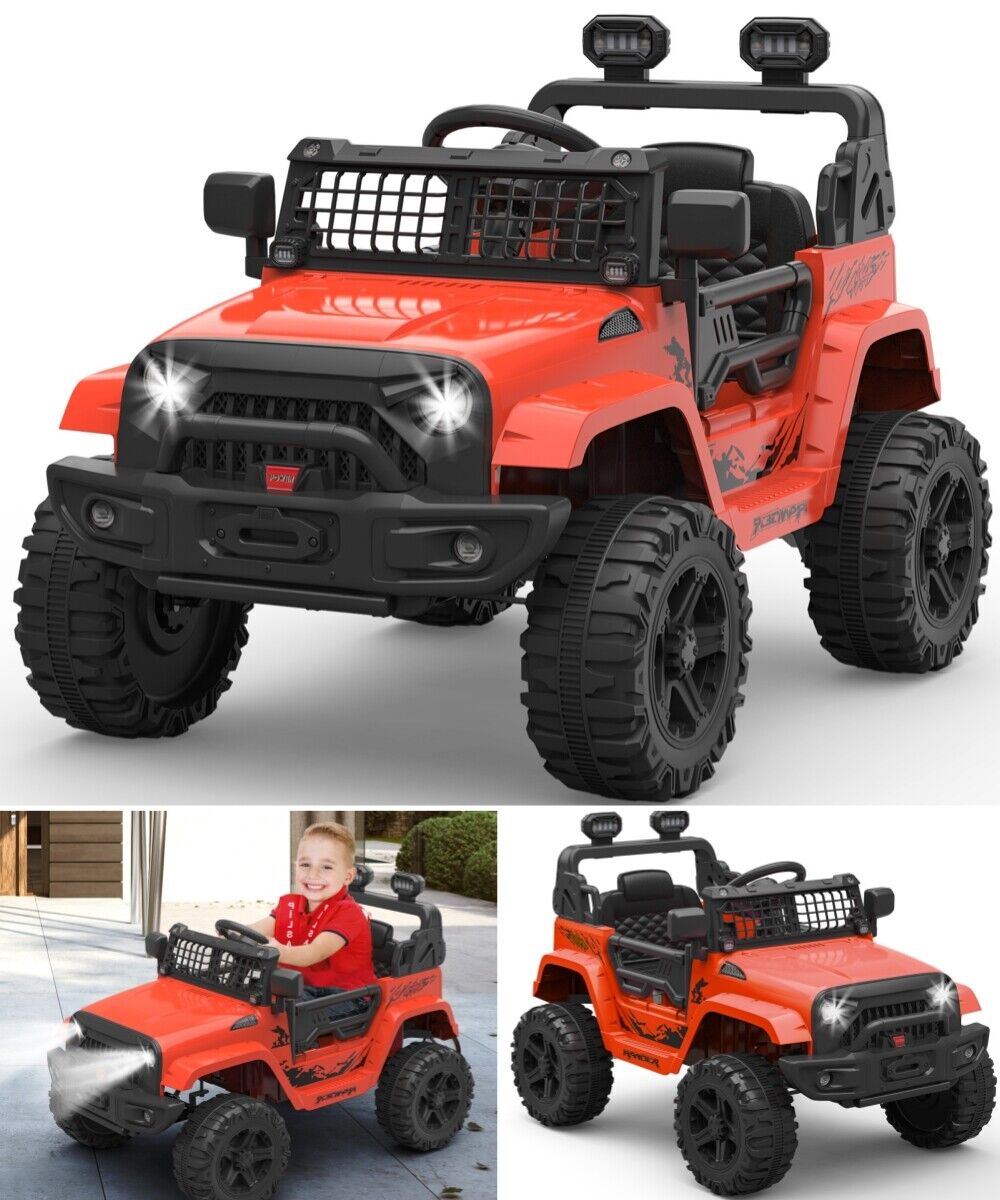 Electric Toy Truck for Kids with Bluetooth and Remote Control - 12V Ride On Car